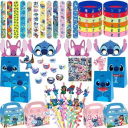 Stitch Party Decorações para Crianças, Canudos Reutilizáveis, Máscaras, Pulseiras tapa, Doces Sacos, Fontes Da Festa De Aniversário, Baby Shower - Image 1