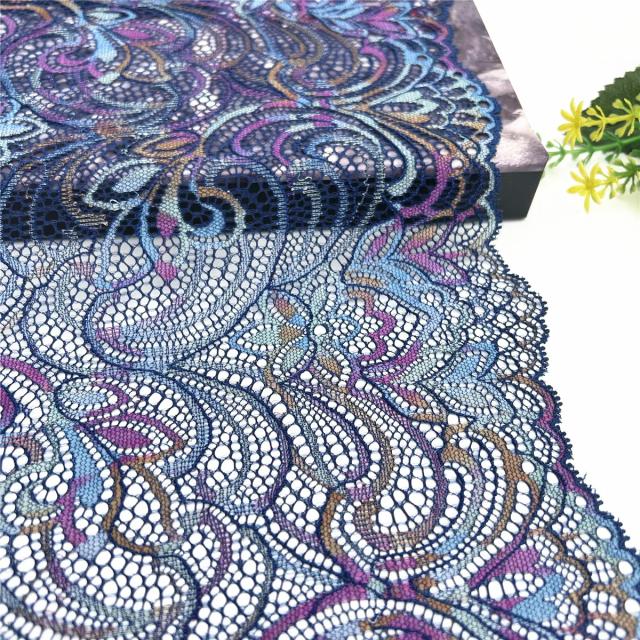 Elástico Colorido Azul para Laços em Lingerie e Artesanato - 3 Jardas de Tecido com 23cm de Largura para Vestidos e Acessórios