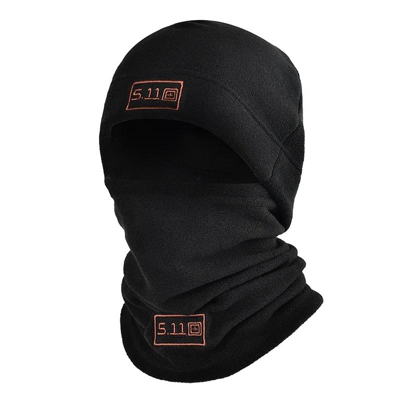 Conjunto de chapéu e cachecol de lã engrossado masculino e feminino, máscara de montanhismo, quente, ao ar livre, outono, inverno - Image 1