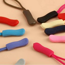 10pçs cordão colorido de zíper puxador de zíper de alta qualidade substituto de fecho para bolsa de viagem, clipe de fecho para terminais, peças de vestuário esportivos - Image 4