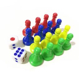 Damas De Xadrez De Plástico Para Jogos, Xadrez E Dice Componentes, Marcadores De Mesa, 16 PCs, 2.5*1.6cm, 2 PCs - Image 1
