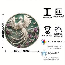 Alumínio Phoenix Wall Sign, efeitos visuais 3D, impressão de alta definição, resistência às intempéries, decorações de jardim, decoração de casa - Image 5
