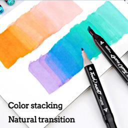 Marcadores Brush Canetas Set para Artista, Pintura, Desenho, Manga Highlighter, Material de Arte Escolar, Papelaria Coreano, 168 Cores - Image 3