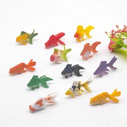 Plástico peixinho miniaturas estatuetas ornamentos animais fadas animais tanque peixes aquários peixinho paisagem suprimentos - Image 5