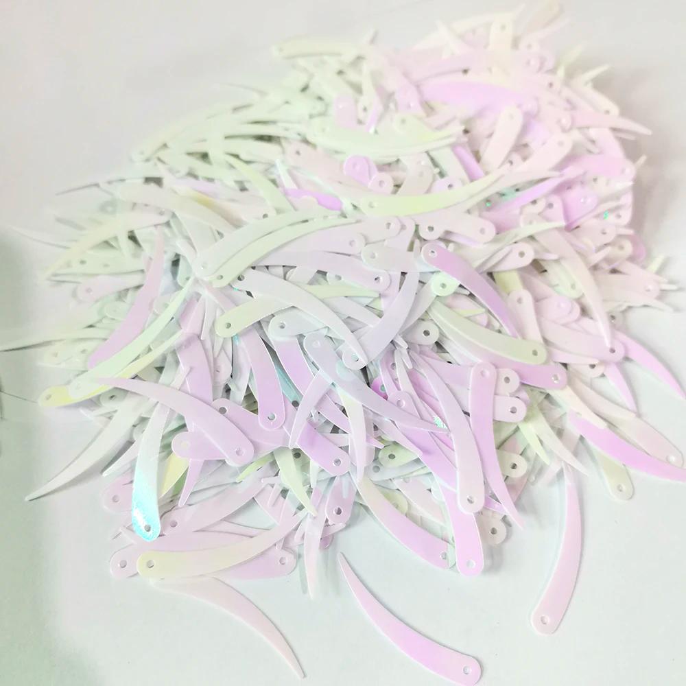 Lantejoulas de pvc planas em forma de pimenta, 5x32mm, com 1 furo, cores laser, 1000pcs - Image 1