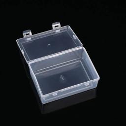 Caixa de armazenamento plástica quadrada para jóias, estojo organizador, contêiner para ferramentas elétricas, itens pequenos, diversos, grânulos, transparente - Image 4