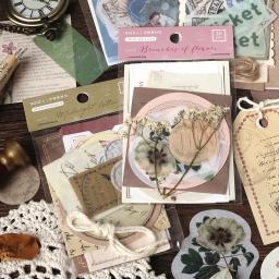 30pcs sala de memória retro adesivos de papel decorativo scrapbooking rótulo diário álbum de papelaria planta vintage planejador de diário - Image 5