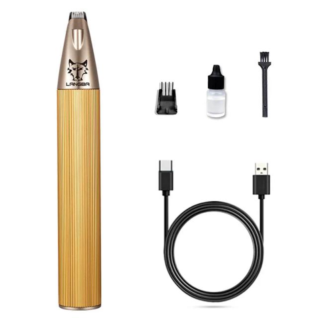 Máquina de Cortar Cabelo Elétrica Recarregável para Pets - Trimmer de Alumínio Clipper para Cães e Gatos Disponível em 2 Cores