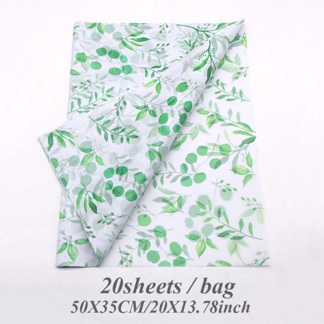 Papel de Tecido Verde para Embrulho e Artesanato DIY - Conjunto com 20 Folhas de 50x35cm para Decoração de Festas e Casamentos