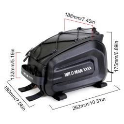 EVA Hard Shell Bike Bag, Multifunções Bagageira de Bicicleta, Grande Capacidade, MTB impermeável Road Bike Acessórios, 4L - Image 6