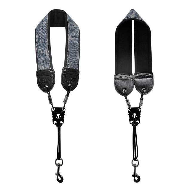 Alça ajustável universal de metal para saxofone com pescoço de algodão para instrumentos de sopro alto, tenor e soprano