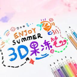 Rolo de esmalte 3D, rolo de geleia, espumante, colorido, escrita, letras, desenho, decorar, journaling, DIY Gift, 1mm, 12pcs - Image 3