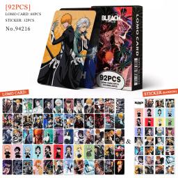 Anime japonês Cartões Lomo, Cartões Postais, Adesivos, Foto, Ventilador, Coleção de Jogos, Presente, BLEACH, 60 + 32Pcs - Image 2