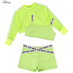 Roupa de Dança Respirável Menina, Legal, Hip Hop, Treino, Curto, Blusa Líquida, Regata, Conjunto Boyshorts, Jazz, Fantasia de Street Dance, 3pcs - Image 1