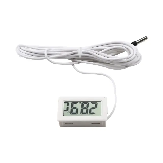 Termômetro Digital para Aquário com Sensor de Temperatura e Monitor LCD de 3m para Uso Interno e Externo, Ideal para Medir a Temperatura da Água