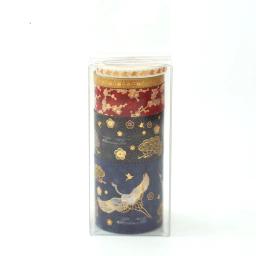5 pçs conjunto de fita washi folha de ouro cinta washi fita adesiva estilo chinês scrapbooking suprimentos flor decorar diário adesivos bonito - Image 6