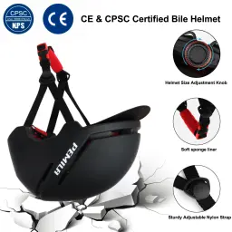 PEMILA-Capacete De Ciclismo Urbano Commuter com Chapéu De Pano, Capacete De Bicicleta Dobrável, Energia Elétrica Assistida Capacete De Bicicleta MTB, Beirais, Scooter - Image 4