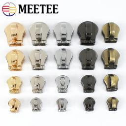 Meetee-Slider Zipper para Zíperes Metálicos, Fitas Saco e Roupas, Pull Repair Kit, Acessório de Bloqueio de Bagagem, 3 5 8 10 #, 10Pcs - Image 1