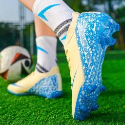 Sapatos masculinos originais de futsal, botas de campo antiderrapantes, chuteiras de futebol, tênis de treinamento de tornozelo FG e TF, novos - Image 2