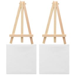 Mini placa de pintura a óleo painéis de cavalete de lona delicados artesanato multifunções de madeira guarnição infantil DIY para desenho 2 conjuntos - Image 6