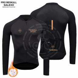 Calças de ciclismo de velo térmico para homens, roupas de bicicleta de manga comprida, camisa de bicicleta quente, uniforme, inverno - Image 4