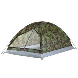 Waterproof Camping Tent, Windproof, UV Sunshade Canopy, única camada, Outdoor Equipamentos Camuflagem portátil, 1 ou 2 Pessoa - Image 1