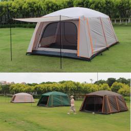 Barraca Grande Família ao ar livre, 5-8 Pessoas, Tourist Camping, Cobertura total, impermeável, 4 Estações, 2 Quartos, 1 Sala, Travel Tent - Image 1