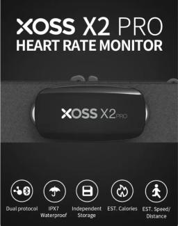 XOSS-Sensor de Freqüência Cardíaca Inteligente, Correia Peito, Monitor HRM, Bluetooth, ANT +, Saúde, Fitness, Bicicleta Inteligente, Registro Independente, X2 Pro - Image 2