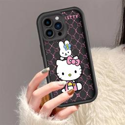 Capa de telefone Hello Kitty para iPhone, Escada Líquida para Olhos, Gato Kawaii, 15 14 13 12 11 Pro Max XS Max X XR 7 8 Plus 6S 5S - Image 4
