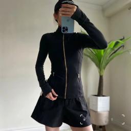 Primavera verão ouro zíper jaqueta de fitness novo yoga wear leve correndo casacos esportivos elegante modelo fino - Image 2