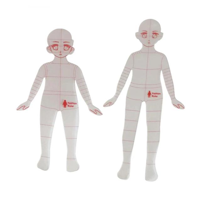 Régua de Desenho DIY para Medição e Design: 2 Peças para Quilting, Ilustração e Moda