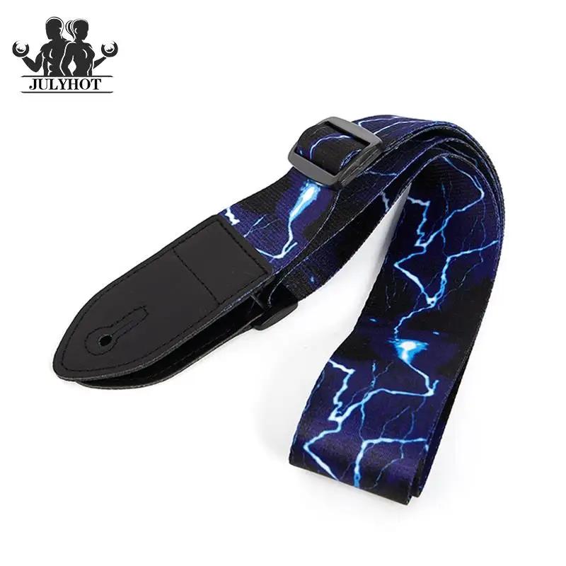 Correia da guitarra multi-cor cintos de guitarra ajustável impressão colorida correias de guitarra de náilon baixo acústico acessórios de guitarra elétrica - Image 1