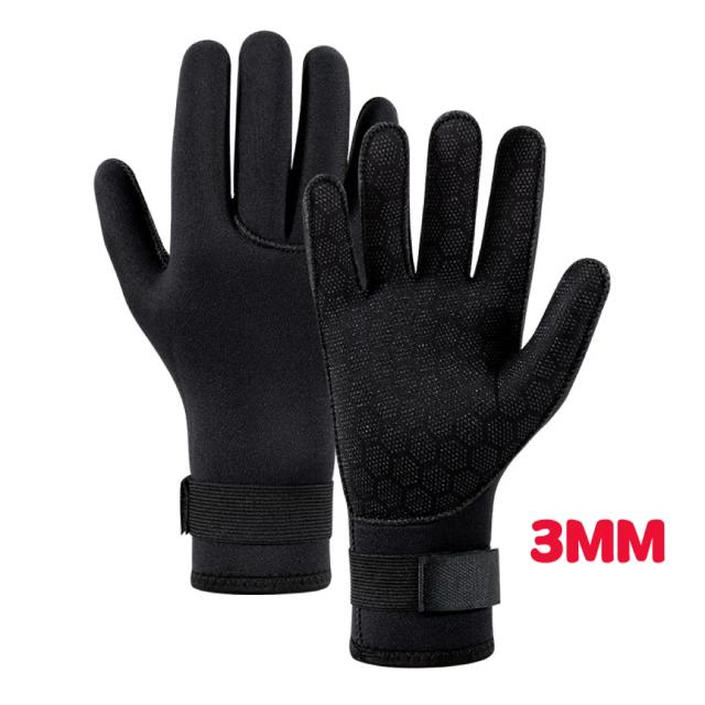 Luvas Térmicas de Neoprene Antiderrapante 3mm para Mergulho, Surf, Natação, Rafting e Caiaque