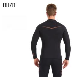 Terno de mergulho neoprene para homens e mulheres, jaqueta profissional, roupas de mergulho, calças, zip frontal, 3mm - Image 3