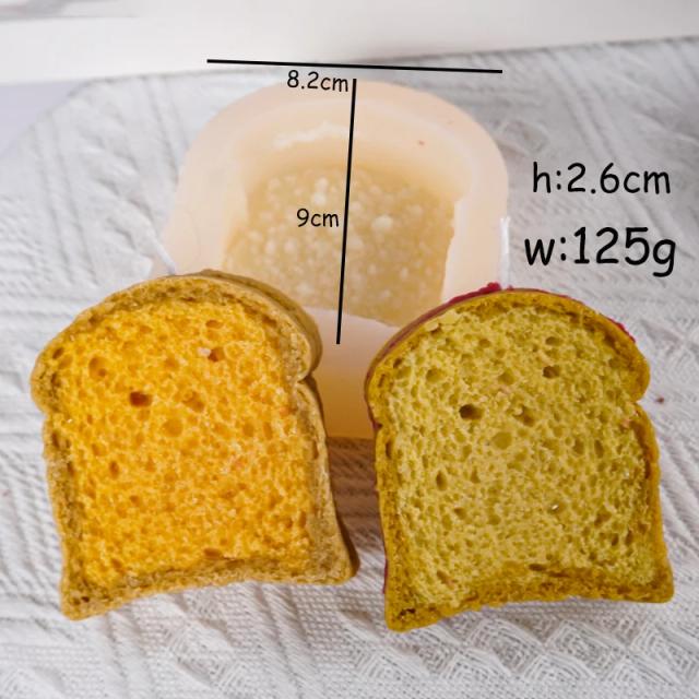 Molde de Silicone para Vela em Formato de Pão: Ideal para Artesanato, Presentes e Decoração de Casa com Chocolates, Biscoitos e Gesso de Sabão