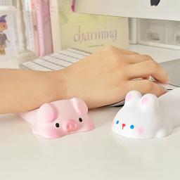 Cão dos desenhos animados e Coelho Mouse Pad, Apoios De Pulso Kawaii, Almofada De Mão De Espuma Macia, Suporte Almofada, Organizadores De Mesa, Material De Escritório - Image 1