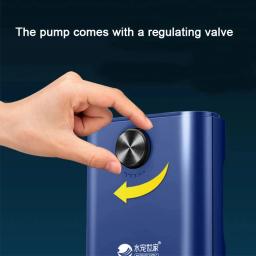 Silencioso aquário oxigênio bomba de ar com válvula de retenção, tanque de peixes, quatro saída, grande oxigenador, compressor aerador, 220V, 14W - Image 3