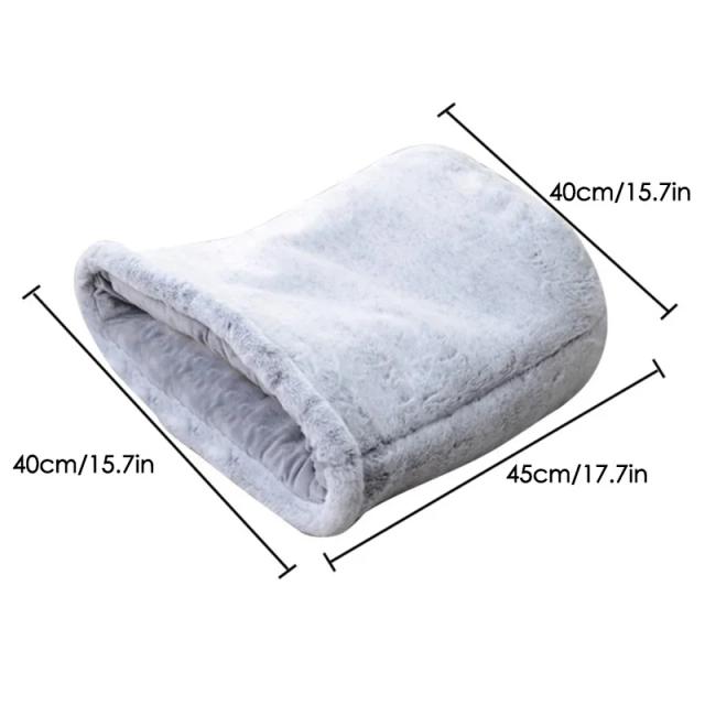 Confortável Cama de Pelúcia Quente para Gatos e Filhotes - Ninho e Saco de Dormir para Inverno