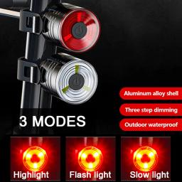 Luz Traseira de Bicicleta Impermeável, Lanterna para Bicicleta, Luz LED para Ciclismo, Acessórios MTB - Image 4