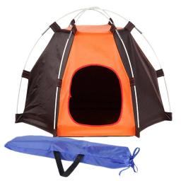 Tendas dobráveis do poliéster para cães Barraca de acampamento ao ar livre Suprimentos portáteis Barraca de suporte impermeável - Image 1