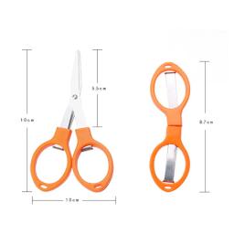 12 pçs multifunction 8 palavras dobrar tesoura alça de plástico aço inoxidável student papelaria artesanato artesanal crianças diy ferramenta - Image 6