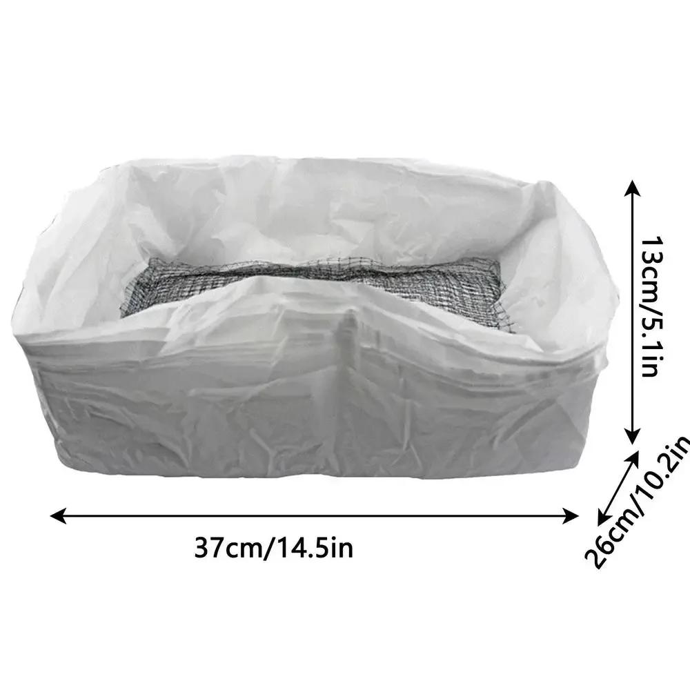 Reutilizáveis Cat Litter Box Liners, Sacos com filtro Net, Drawstring Peneiração, Grosso, 10pcs - Image 1