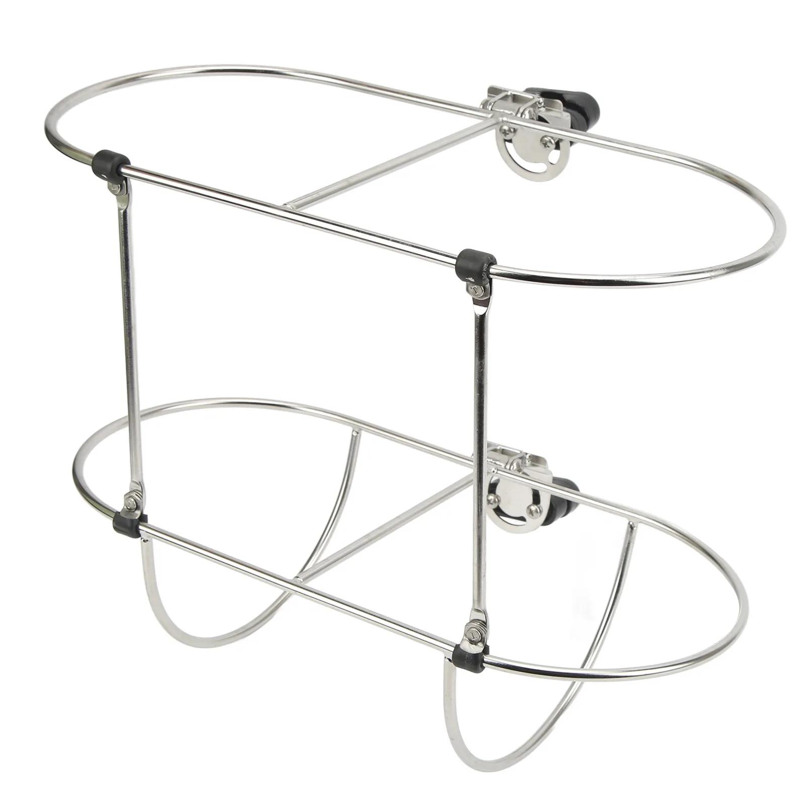 Rack de lalama do barco marinho, aço inoxidável 304, suporte duplo dobrável para 7 "iate marinho, guarda-lalama 2 cesta, 1pc - Image 1
