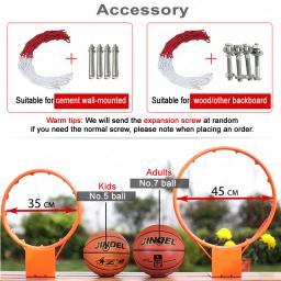 Tabela de basquete para adultos e crianças, 45cm/35cm, metal sólido, cesta de tabela, argola, para adultos e crianças - Image 6