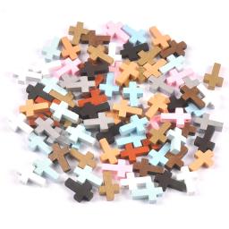 Multicolorido diy contas cruzadas de madeira pendurado ornamentos pingente crianças presentes jóias ornamentos decorações 50 pçs cp3363 - Image 1