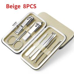 Aço inoxidável Nail Clippers para animais de estimação, massagem nos pés, grooming, beleza, manicure, acessórios para cães, orelha, conjunto colher, moedor, 8 itens - Image 4