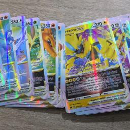 100 peças cartas pokémon portuguesas terastal pikachu vstar vmax gx carta arco-íris arceus brilhante charizard cartão comercial brinquedo infantil - Image 3
