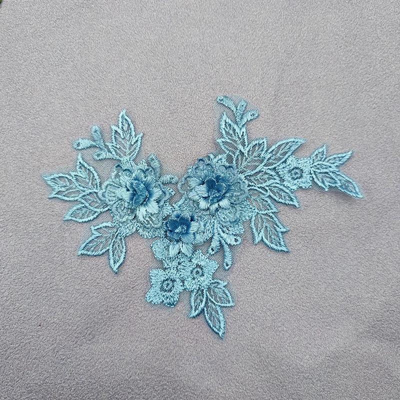 Laço colorido do bordado 3d para o vestido de casamento, acessórios da decoração, estilos populares os mais atrasados, diy, 2021, 1pair - Image 1