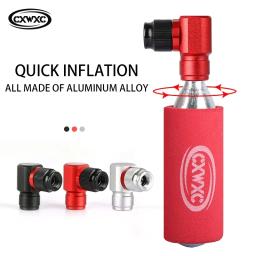 CXWXC-CNC Aluminum Bicycle Pump, CO2 Inflator, Schrader Presta Valve, MTB Road Bike, Bike Emergency Acessórios - Image 2