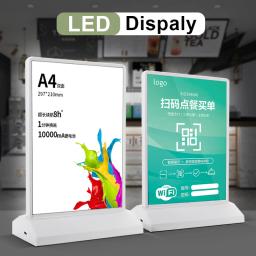 Sinal De Luz LED Lightbox Business, Iluminação Publicitária, Poster LED, Exibição Do Menu, A4 Personalizado - Image 2